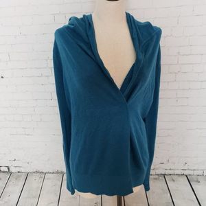Lululemon Hooded Cardigan Sweater Size 6 Teal Green